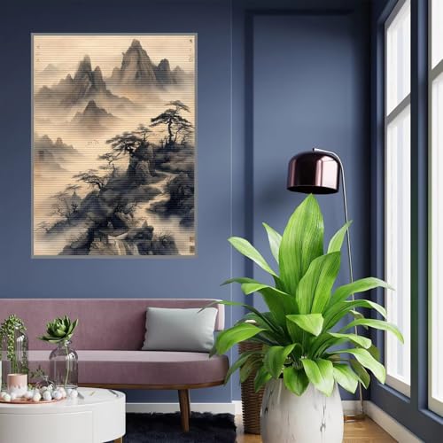 Loisirs Créatifs Débutant avec cette broderie diamant complet paysage 5D 50x70