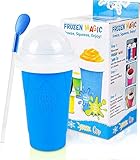 Diversión y regalo creativo: diversión para niños y adultos, los niños están felices inmersos en el maquillaje de smoothie, usa copas de granizado para crear un smoothie único. Sin pasos complicados, cada uno puede hacer smoothies en casa y disfrutar del proceso.