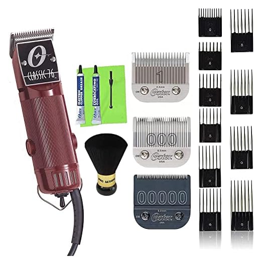 OSTER Classic 76 Universal Motor Clipper 76076010 with Bonus 00000 Detachable Blade, 10 Guide Comb Set and Neck Duster