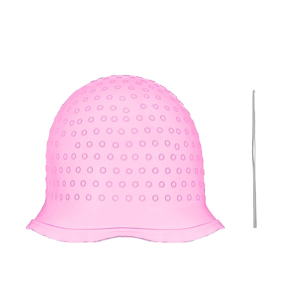 1 Pieces Professional Reusable Hair Coloring Highlighting Cap, Reusable Salon Coloring Tool, White, Blue, Pink (Pink)