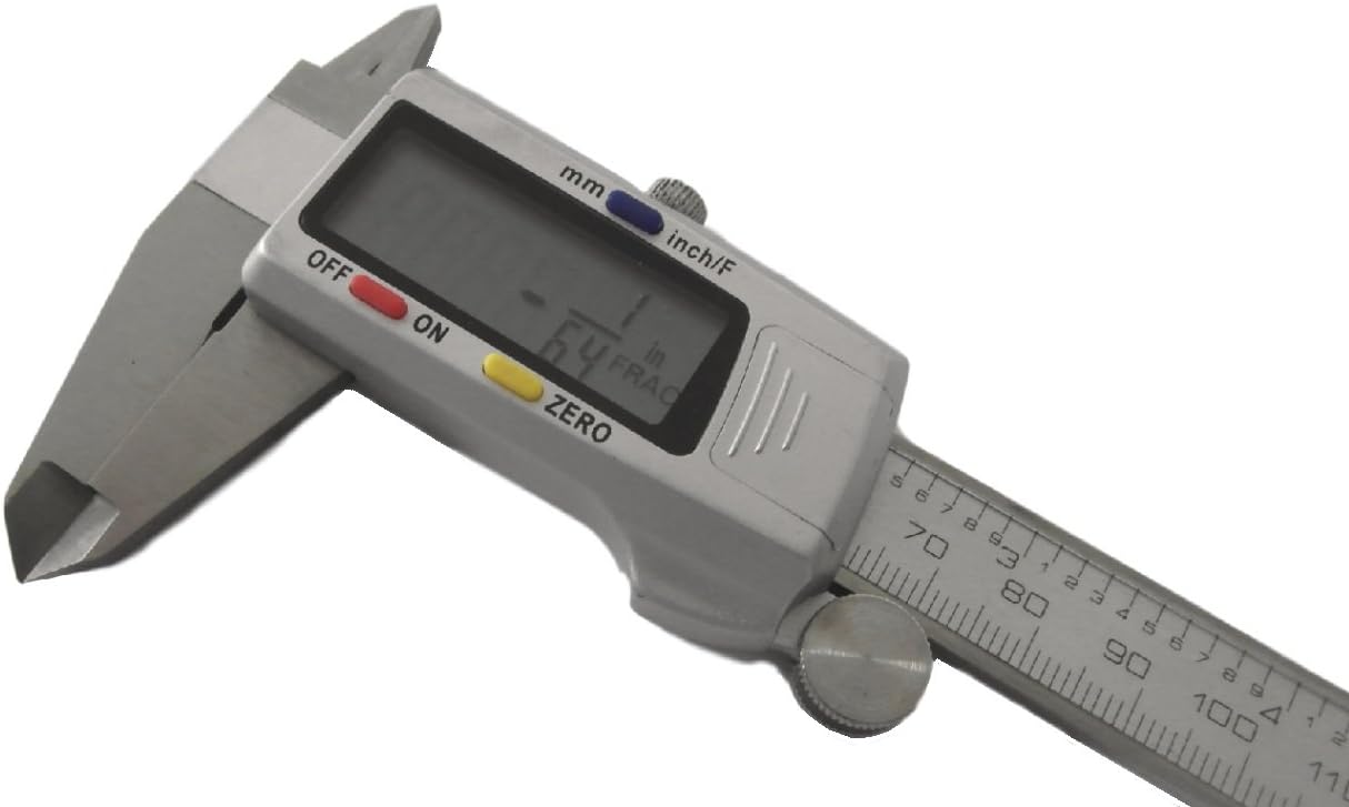 6" / 150mm Fractional Digital Vernier Calipers (Large Display) 6 Inch 150 CE + Case