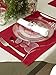 DII Embroidered Holiday Table Décor Collection Christmas Kitchen, Snowman Placemat Set, 13x19, Red, 4 Piece