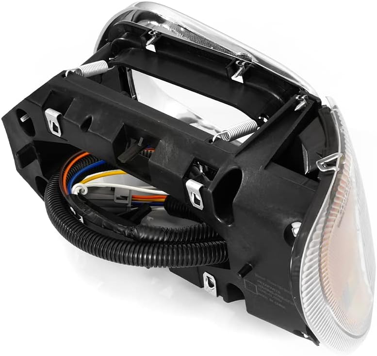 LED Headlights Housing Bases for International 9200 9400 5900, Headlights Assembly with Headlamp Front High and Low Beam Turn Signal Light without LED Corner Lamp Semi Trucks Accessories, A Pair