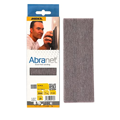 Mirka 9A-150-120Rp 10 Pieces. 2 3/4-Inch By 8-Inch P120 Abranet Sheets, Grey #TOP25