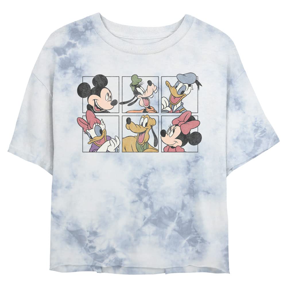 DisneyCharacters Mickey and Friends Grid Women's Fast Fashion Short Sleeve Tee Shirt