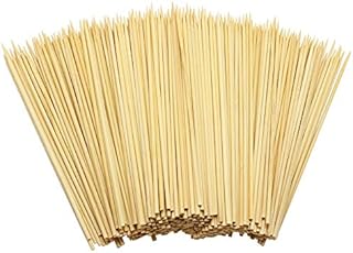 Hysagtek 400pcs Bamboo Skewers Sticks Wooden Kebab Barbecue Stick Skewer 15cm Fruits Sticks Food Picks for BBQ Appetizer Cocktail Kabob Chocolate Fountain