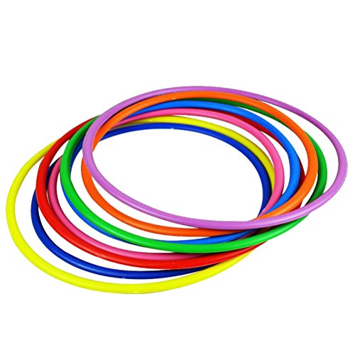 STOBOK 12 Piezas Juego de Lanzamiento con Anillos Plásticos Juguietes para Niños (Color Aleatorio)