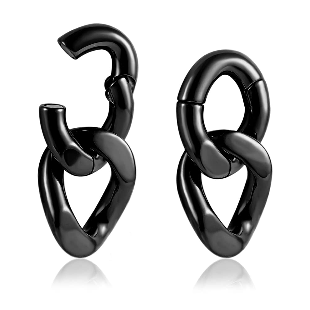 Atomhole 2PCS Cool Ear Weights 316 Stainless Steel Ear Gauges Plugs Tunnels Hypoallergenic Ear Expander Stretchers Fashion Piercing Body Jewelry