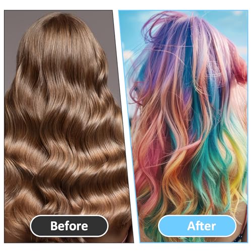 Lusofie Kit de coloração de cabelo inclui 3 peças de touca de destaque com 3 peças de agulhas de cro