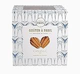 Canasuc Paris, Goûter à Paris (Tea Time In Paris) Molded 'Madeline-Shaped' Sugars in Gift Box, Individually Wrapped Natural Sugar Pieces, Made in France