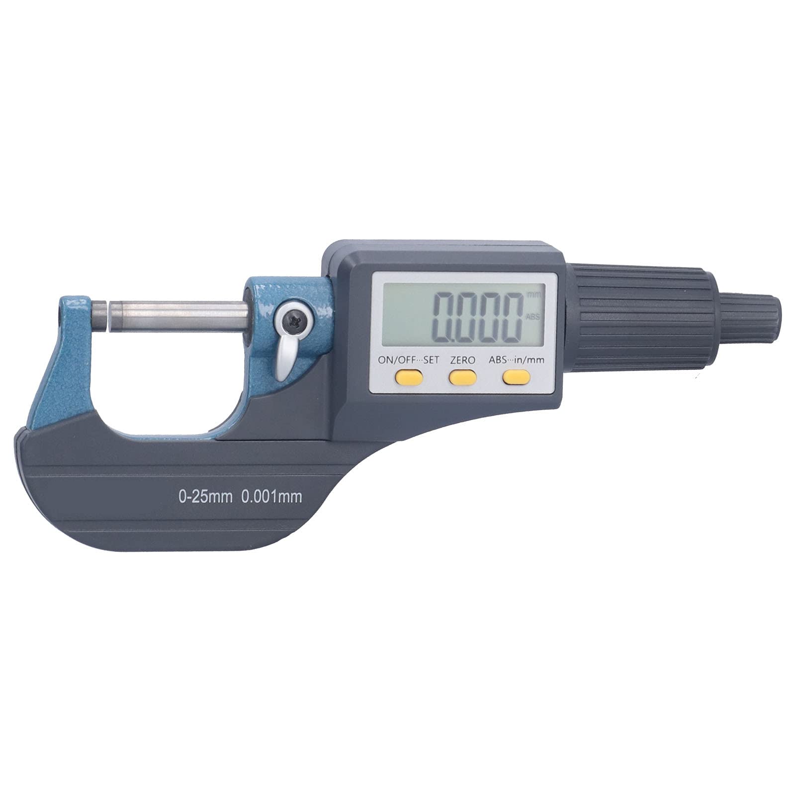 Micrómetro digital Resolución de 0,00005 pulgadas/0,001 mm Herramienta de medición de espesor profesional Micrómetro electrónico de 0 25 mm para medición de taller con pant