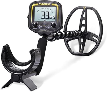 TX850 Metal Detector for Adults Professional High Frequency 19.23kHz Gold Detectors 11" Waterproof Double-D Coil, LCD Display, Pinpoint Mode Black