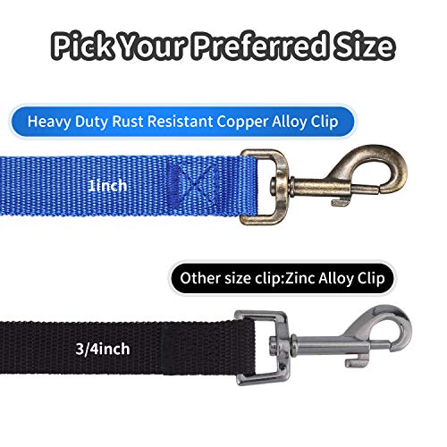 Image of HIKISS Long Dog Leash Obedience Recall Training Agility Lead with Thickening Material for Large Dog - 15ft 20ft 30ft 50ft 100ft Training Leash (Black 50ft)