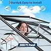 Garvee 6x8 FT Greenhouse, Easy Assembly Polycarbonate Greenhouses for Outdoor with Adjustable Roof Vent, Large Aluminum Walk-in Greenhouse with Lockable Hinged Door for Patio, Backyard, Garden, Black #4