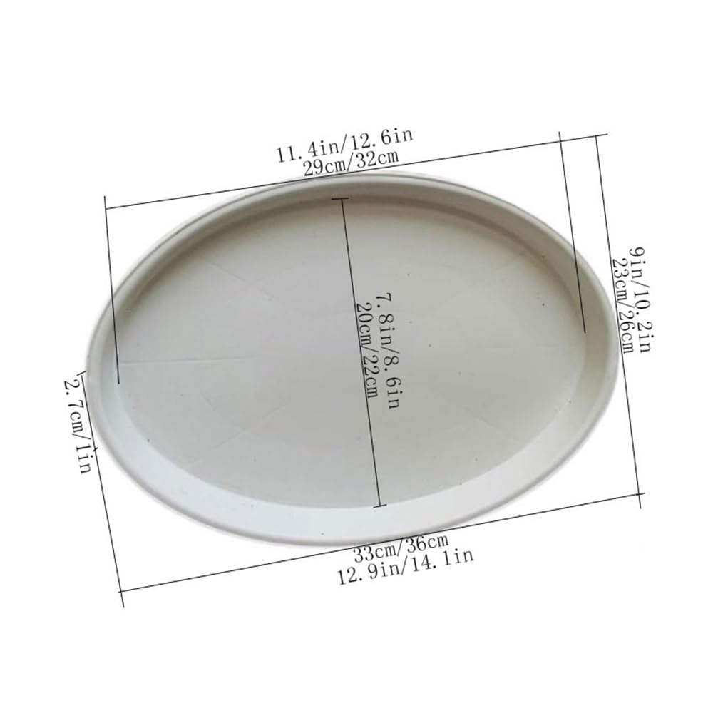 Drinnen Garten-Kunststoff-Topfschale for Blumentöpfe, for Wohnzimmer, Balkon, Pflanzenuntertasse, Abtropfschale(Groß)
