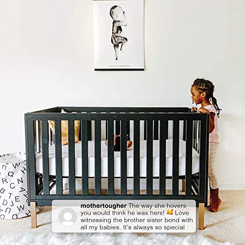 Delta Children Hendrix 4-In-1 Convertible Crib, Greenguard Gold Certified, Midnight Grey/Bronze #TOP5
