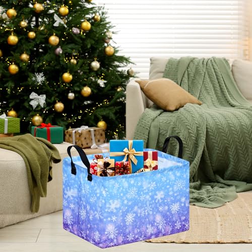 Image of Christmas Gift Storage Basket Rectangle Storage Organizer for Nursery Hamper Home Bedroom Laundry Hamper Shelf Baskets.
