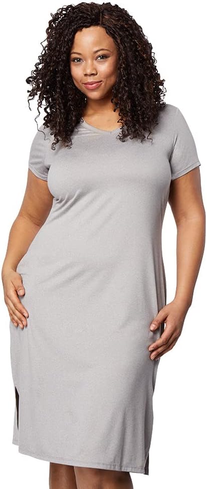 32 DEGREEES Women’s Cool T-Shirt Dress | Moisture Wicking | Ultra-Soft | Anti - Odor | Side Slits