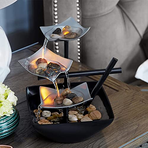 Fountaines d'eau en cascade pour apaiser l'esprit et décorer votre bureau