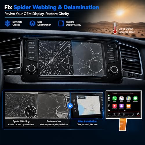 Image of 8.4 inch Uconnect 4C UAQ LCD Monitor Touch Screen Radio Display Compatible with Jeep Wrangler Grand Cherokee RAM 1500 Dodge Chrysler Replaces LA084X01