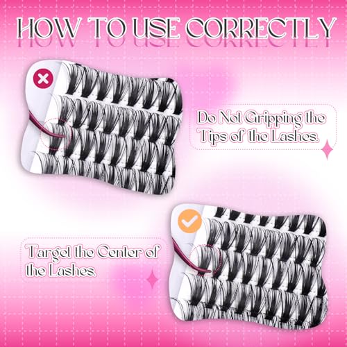 FADLASH 50pcs 0.07mm D Curl 8-16mm 50D Wispy Reusable Soft Fluffy Cluster Lashes DIY Eyelash Extensions, 50P816-07D - Image 4