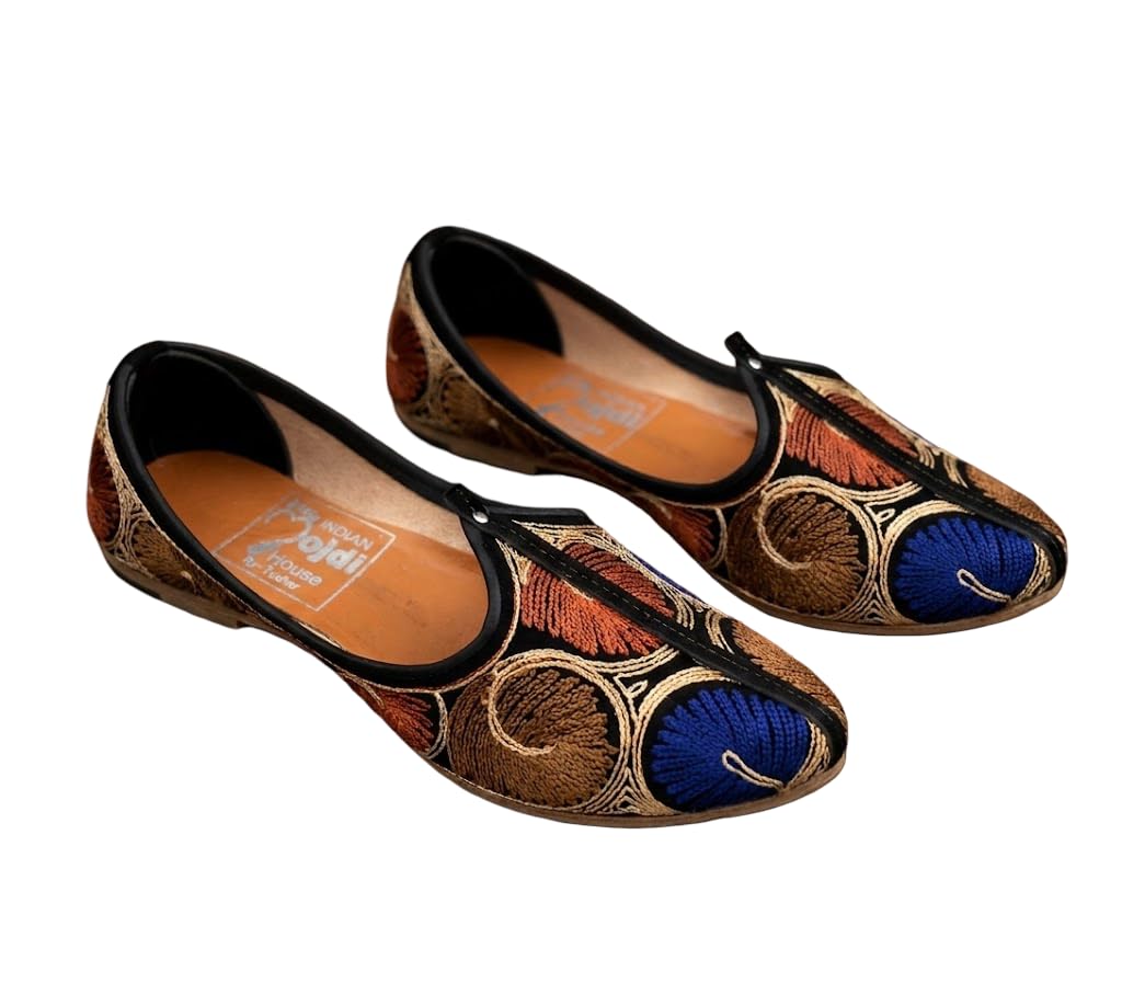 Multicolor Rajasthani Mojari for Men | Stylish Ethnic Leather Jutti for Weddings & Special Occasions-picture-30