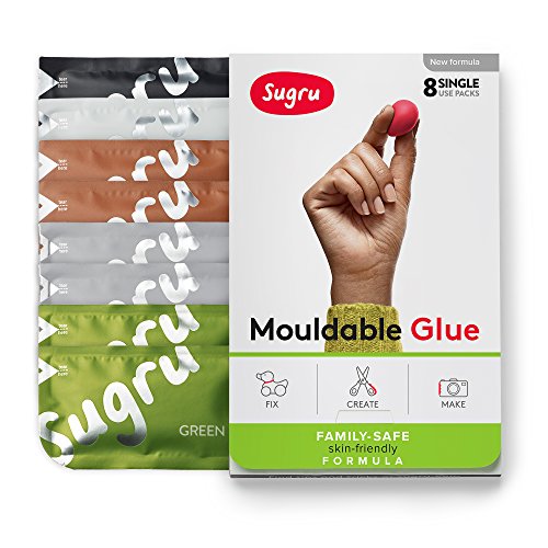 Sugru Moldable Glue - Family-Safe - All-Purpose Adhesive, Suitable for Children - Holds up to 4.4 lb - Natural Colors 8-Pack