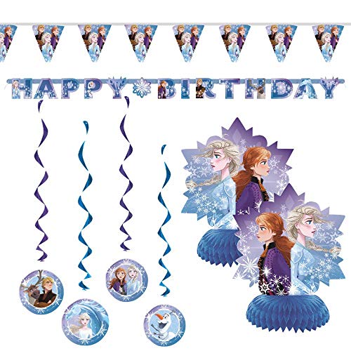 Frozen 2 Children’s Birthday Party Decorations Includes 7 Piece Decoration Kit and 1