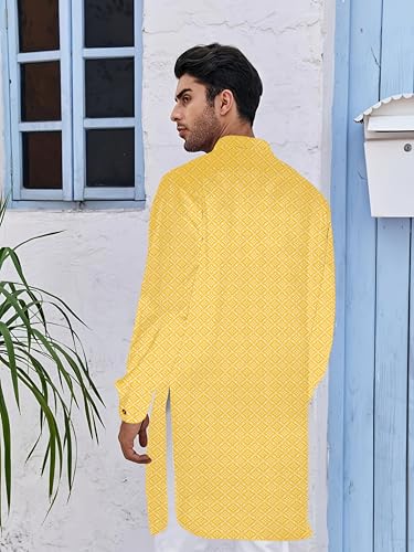 Image of BE ACTIVE Cotton Kurta for Men | Traditional and Classy Design | Indian Kurta | Full Sleeve Kurta