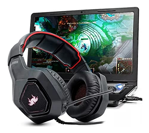 Fone de ouvido Gamer Headset Reduz Ruídos Supra-Auricular Microfone Luz LED PC PS4 Xbox Laptop Ninte