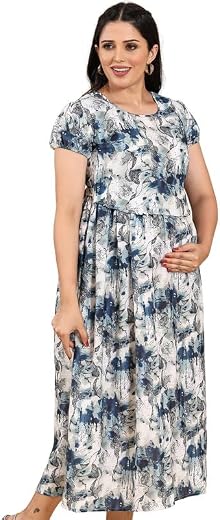 RITIJYA Zipless Feeding Kurtis &amp; Dresses for Women | Zipless Maternity Wear Gown Pregnancy Dress for Nursing Mothers | Vis...