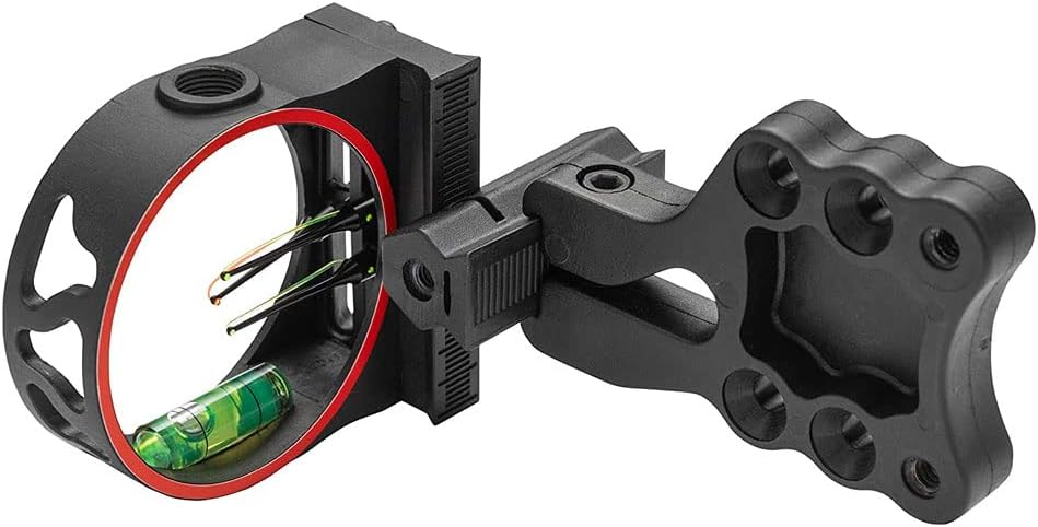 OCTANE Stryker Lightweight Compact Accurate Ultra-Bright 3-Pin Bow Sight with Hi-Vis Level for Archery, Hunting, Shooting