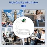 Kabel 3 w 2 do Ładowarki Apple Watch, Magnetyczna Ładowarka USB C do Zegarka Apple Watch i iPhone do Apple Watch Series 11/10/9/8/7/6/5/4/3/SE/Ultra, iPhone 17/16/15/14/13/12/11/X/8/6
