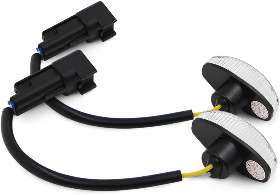 2pcs Clear lens Front Side Marker Lights for 2010-2014 Ford F150 SVT Raptor Amber LED Fender Side Markers Replace OEM Sidemarker Lamp