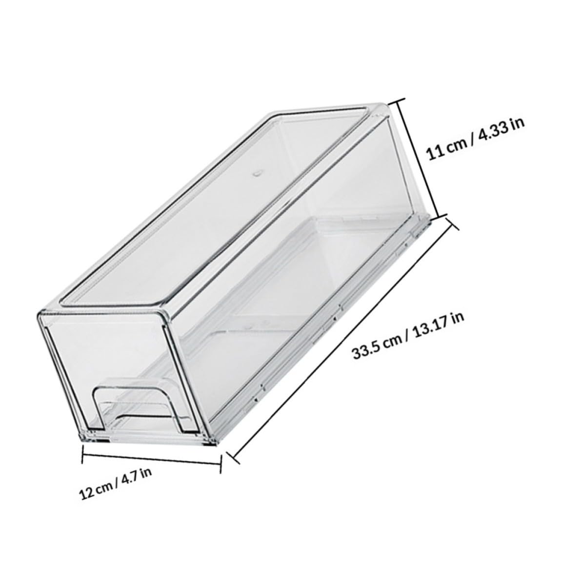 SUPVOX Caja de Almacenamiento de Pet Gran Capacidad para Refrigerador Organizador Transparente y Sellado Hermético para Frutas y Verduras en Encimera o Despensa
