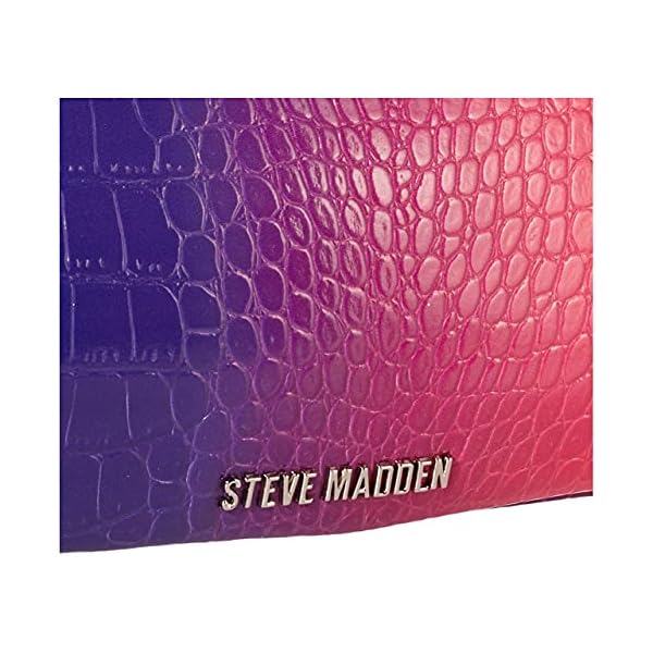 Steve Madden SUBMITT Croc Clutch, Purple Multi