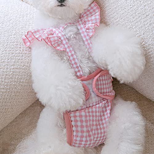Dog Diaper Sanitary Pantie With Suspender, Pet Physiological Pants Adjustable Underwear For Female Girl Dogs, Breathable Small Dog Menstrual Briefs Doggy Onesie Puppy Clothes,Machine Washable #TOP5