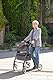 Carlett – Lett Ride Ruby | Dambulateur mit Belagerung und herausnehmbarem Dossier | Abnehmbare obere Packtasche | Einstellbare Führung in 4 Höhen | Porte-canne | Medizinprodukt der Klasse I