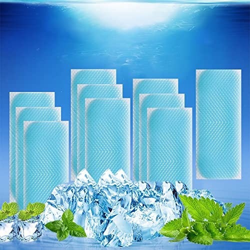10 Sheets Cooling Patches, Gel Fever Reducer, Forehead Cooling Sheet, Fever Patches for Fever Discomfort, Pain Relief, Soothing Headache, Toothache, Fatigue, Migraine and Sprain