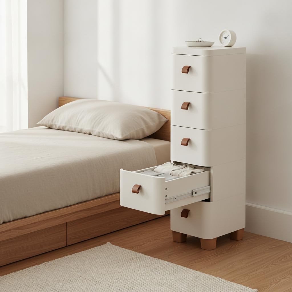 tenitore con Cassetti Plastica, Costruzione solida, Contenitore multiuso, Arredo bagno, Per professionisti attivi, style to 1, 3 cassetti