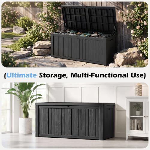 Image of Outdoor Storage Box Waterproof, 220 Gallon Deck Box for Patio Storage