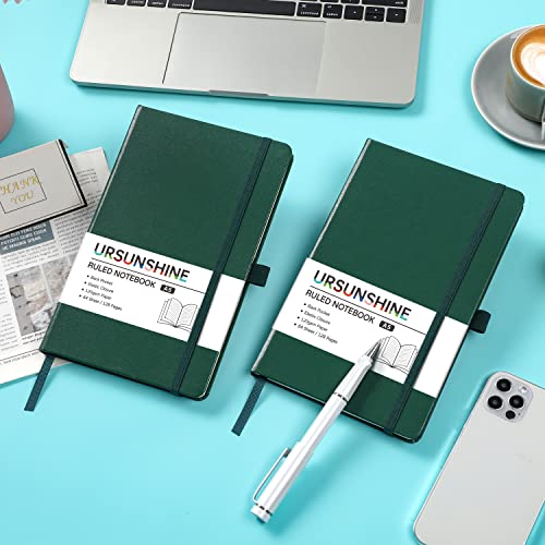 Ruled Notebook/Journal - Classic Lined Journal/Notebook, 5.3'' X 8.26'', Hardcover With Thick Paper, Banded + Pen Holder +Inner Pocket - Turquoise #TOP6
