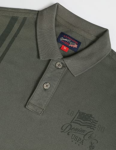 Image of U.S. Polo ASSN. Striped Slim Fit Polo T Shirts for Men - 100% Cotton, Half Sleeves Mens Tshirt