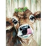 Diamond Painting Kits - Sgokuno Cow Picture 5D Diamond Art for Adults Kids Diamond Painting Kits Accessories Full Drill Kit Crystal Pictures Home Wall Decor Gifts (15.8 x 11.8in)