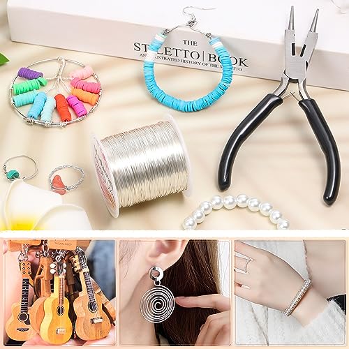 Modacraft KR-0190 24 Gauge Wire For Jewelry Making With Multipurpose Pilers, 213.3 Ft/0.5 Mm Craft Silver Jewelry Wire Tarnish Resistant Copper Beading Wire thumb #1