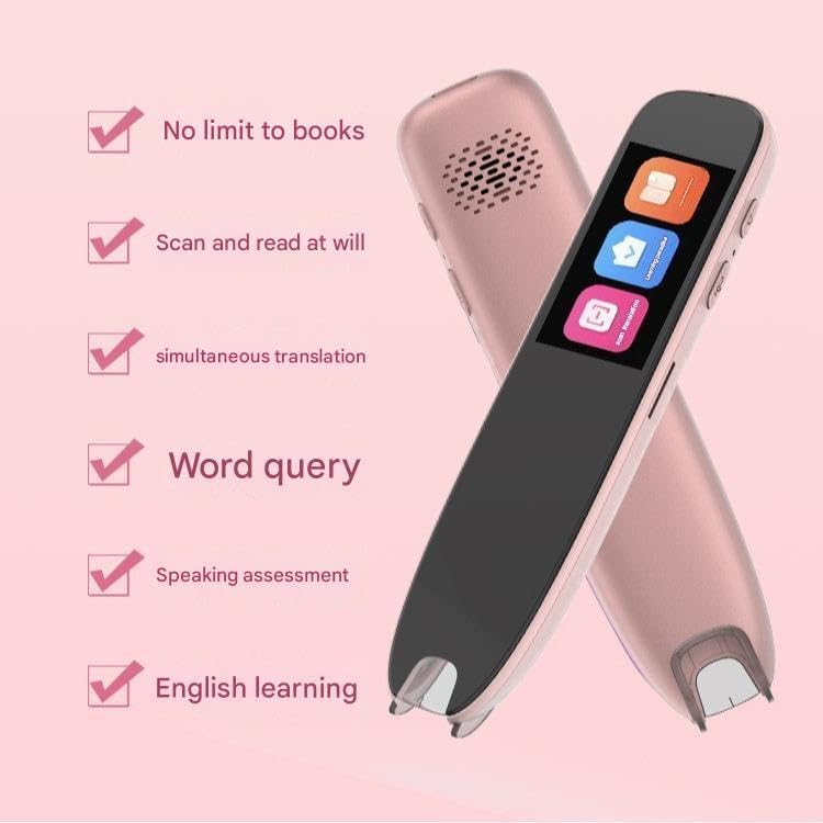 Image of Smart Reading Pen - Universal English Scanning, Multifunctional Student Translation & Dictionary Pen (Pink)