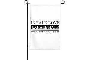 Double Sided Inhale Love Exhale Spring Outdoor Home Decor Banner