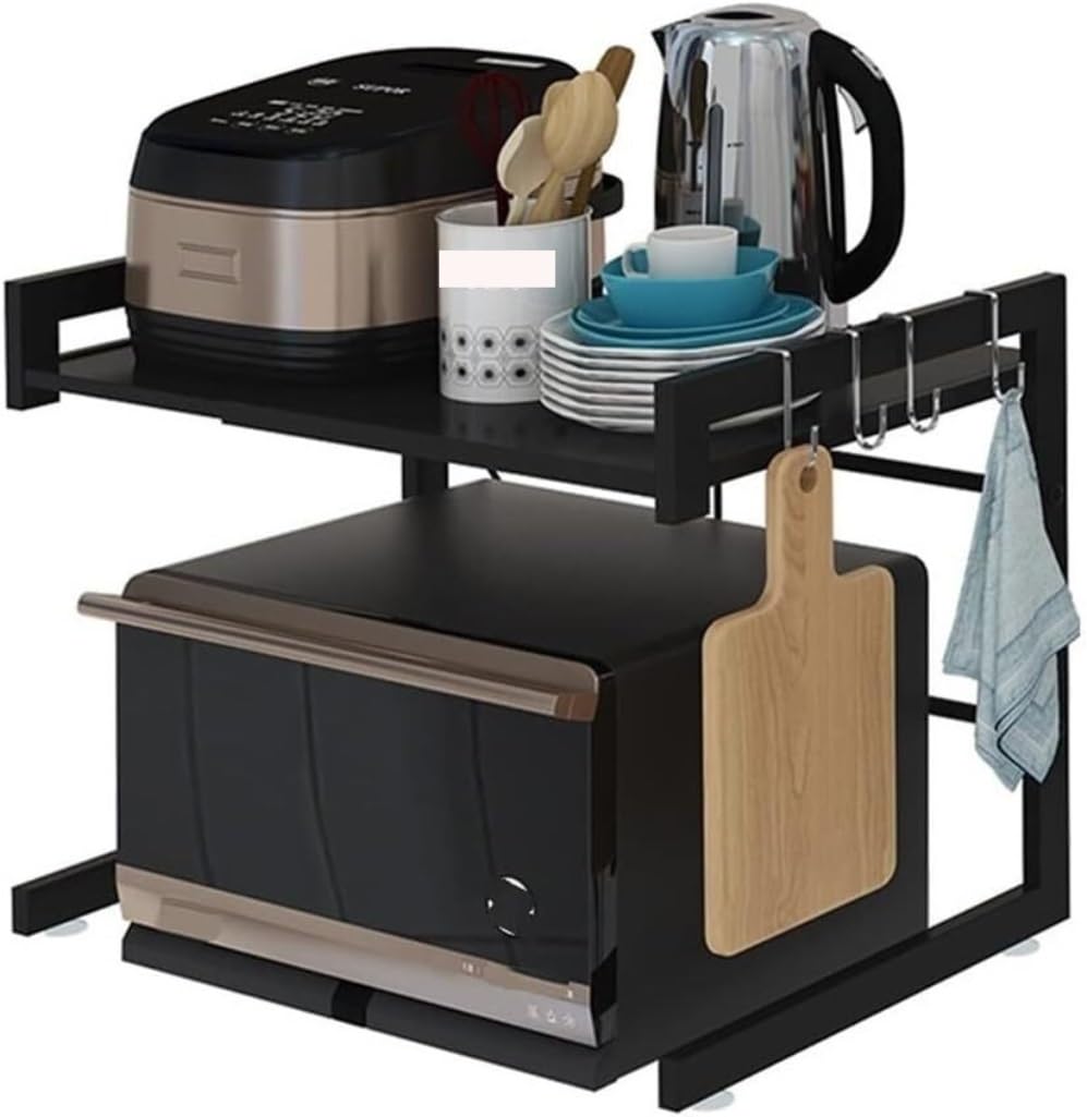 Support à micro-ondes extensible en métal pour comptoir de cuisine