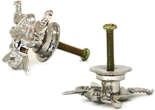 Miniatura 6 de Paxar Pomo de armario de calavera, 4 piezas, mango antiguo de un solo agujero para gabinete, cajón, armario, estantería, armario, zapato, mueble,