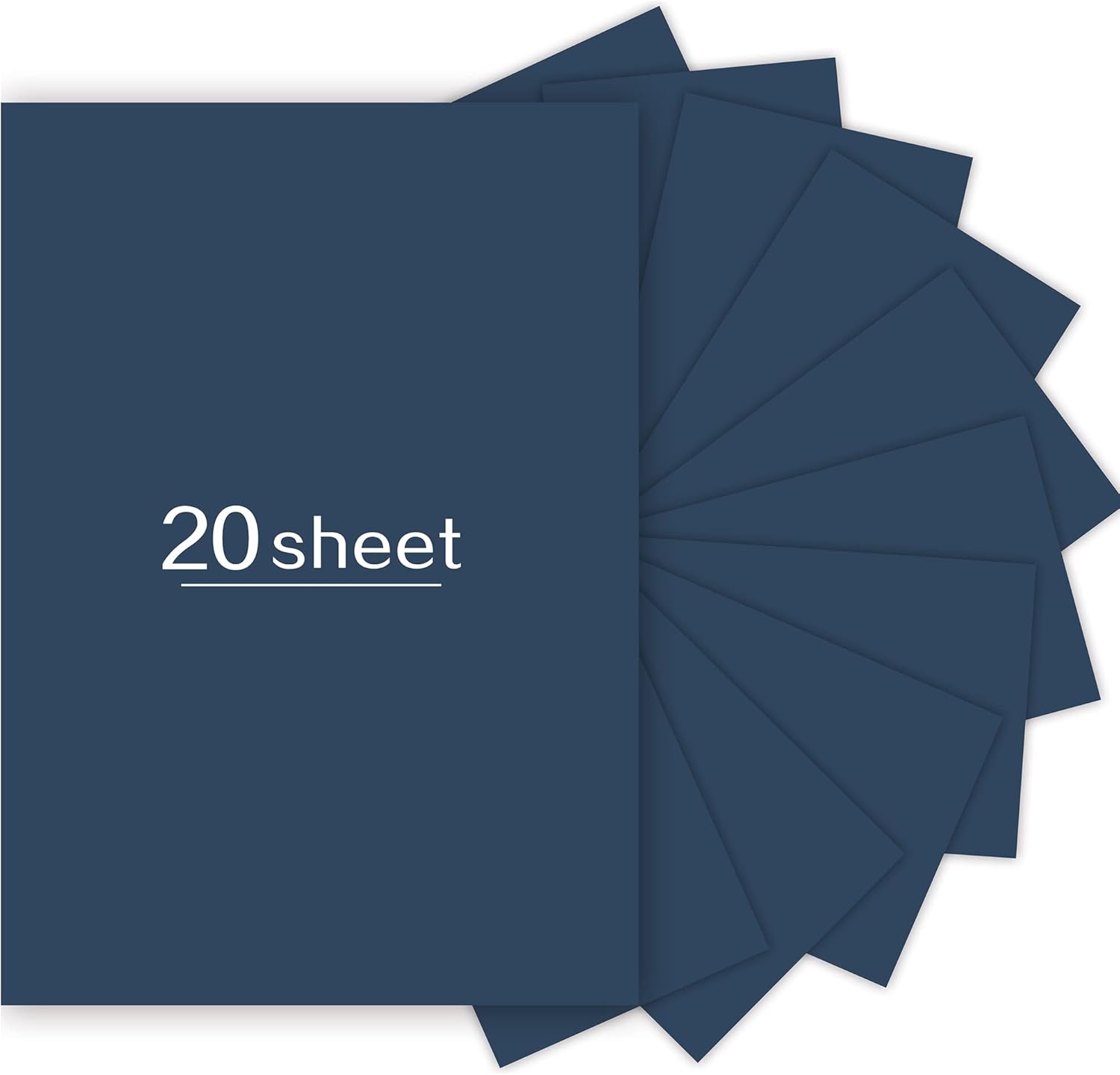 20 Sheets Navy Blue Cardstock 8.5 x 11in, 250gsm Blue cardstock Paper
